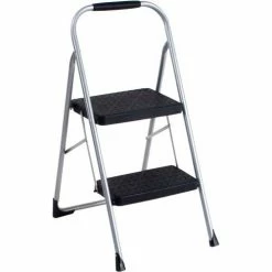 Cosco® Steel 2 Step Stool Ladder with Rubber Hand Grip, Type III