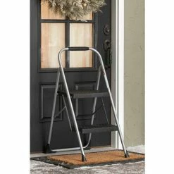 Cosco® Steel 2 Step Stool Ladder with Rubber Hand Grip, Type III -Cheap Janitorial Carts Store 11308PBL1E 06