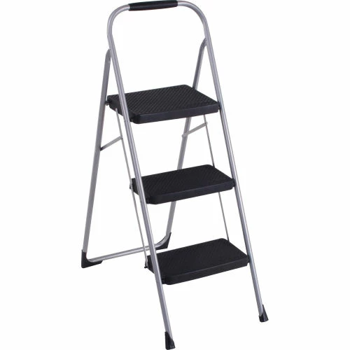 Cosco® Steel 3 Step Stool Ladder with Rubber Hand Grip, Type III 1 Cosco® Steel 3 Step Stool Ladder with Rubber Hand Grip, Type III