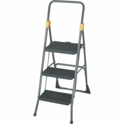 Cosco® Folding 3 Step Stool Ladder, Type 1A -Cheap Janitorial Carts Store 11839GGO 06
