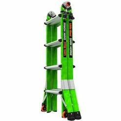 Little Giant Fiberglass Dark Horse 2.0 Multi-Use Extension Ladder, 17' Type 1A, Green -Cheap Janitorial Carts Store 16117 001 06