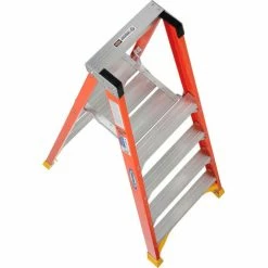 Werner 4' Fiberglass Platform Step Ladder 300 lb. Cap - P6204 -Cheap Janitorial Carts Store 207670 04