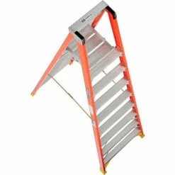 Werner 8' Fiberglass Platform Step Ladder 300 lb. Cap - P6208 -Cheap Janitorial Carts Store 207672 03