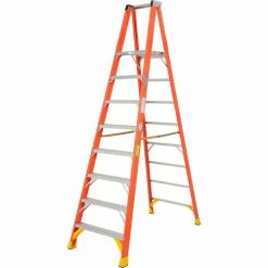 Werner 8' Fiberglass Platform Step Ladder 300 lb. Cap - P6208 -Cheap Janitorial Carts Store 207672 05