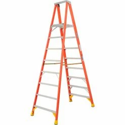 Werner 8' Fiberglass Platform Step Ladder 300 lb. Cap - P6208 -Cheap Janitorial Carts Store 207672 12