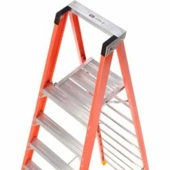 Werner 10' Fiberglass Platform Step Ladder 300 lb. Cap - P6210 -Cheap Janitorial Carts Store 207674 04