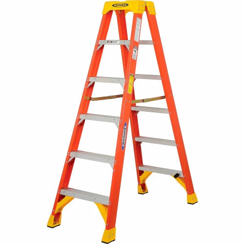Werner 6' Dual Access Fiberglass Step Ladder 300 lb. Cap - T6206 9 Werner 6' Dual Access Fiberglass Step Ladder 300 lb. Cap - T6206 - Image 9