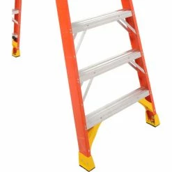 Werner 10' Dual Access Fiberglass Step Ladder 300 lb. Cap - T6210 -Cheap Janitorial Carts Store 207679 08