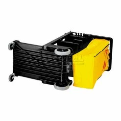 Rubbermaid® 6173-88 Janitor Cart with 25 Gallon Vinyl Bag, Black -Cheap Janitorial Carts Store 239044BK 34