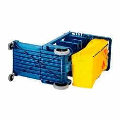 Rubbermaid® Janitor Cart Blue with 25 Gallon Vinyl Bag 6173-88 -Cheap Janitorial Carts Store 239044BL 34