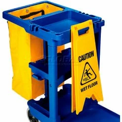 Rubbermaid® Janitor Cart Blue with 25 Gallon Vinyl Bag 6173-88 -Cheap Janitorial Carts Store 239044BL 36