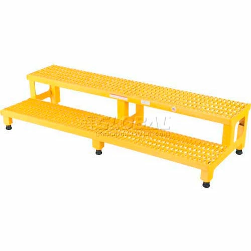 Vestil ASP-60 Adjustable Height Step Stand, Carbon Steel 60"W x 24"L 3 Vestil ASP-60 Adjustable Height Step Stand, Carbon Steel 60"W x 24"L - Image 3