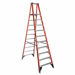 Werner 10' Fiberglass Platform Step Ladder 300 lb. Cap - P7410