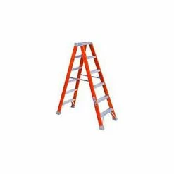 Louisville 10' Dual Access Fiberglass Step Ladder - 375 lb Cap. - FM1410HD