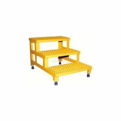 Vestil ASP-24-3 Adjustable Height Step Stand, Carbon Steel 24"W x 36"L