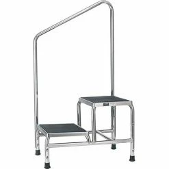 Global Industrial™ Chrome Two-Step Foot Stool With Handrail 15 Global Industrial™ Chrome Two-Step Foot Stool With Handrail -Cheap Janitorial Carts Store 436961 02