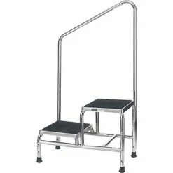 Global Industrial™ Chrome Two-Step Foot Stool With Handrail 16 Global Industrial™ Chrome Two-Step Foot Stool With Handrail -Cheap Janitorial Carts Store 436961 03