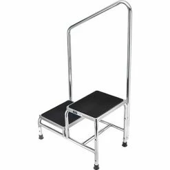 Global Industrial™ Chrome Two-Step Foot Stool With Handrail 18 Global Industrial™ Chrome Two-Step Foot Stool With Handrail -Cheap Janitorial Carts Store 436961 08