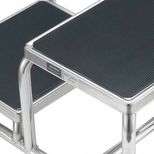 Global Industrial™ Chrome Two-Step Foot Stool With Handrail 7 Global Industrial™ Chrome Two-Step Foot Stool With Handrail - Image 7