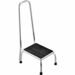 Global Industrial™ Medical Step Stool With Handrail, Non-Skid Rubber Footstool Platform -Cheap Janitorial Carts Store 5SE 508