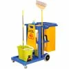 Global Industrial™ Janitor Cart Blue with 25 Gallon Vinyl Bag