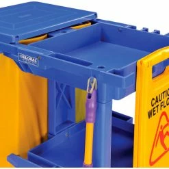 Global Industrial™ Janitor Cart Blue with 25 Gallon Vinyl Bag -Cheap Janitorial Carts Store 603574BLX 03