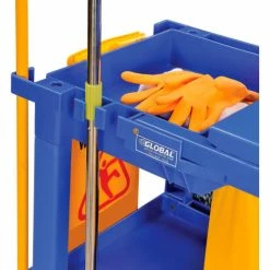 Global Industrial™ Janitor Cart Blue with 25 Gallon Vinyl Bag -Cheap Janitorial Carts Store 603574BLX 06