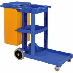 Global Industrial™ Janitor Cart Blue with 25 Gallon Vinyl Bag -Cheap Janitorial Carts Store 603574BLX 08