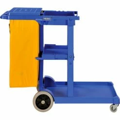 Global Industrial™ Janitor Cart Blue with 25 Gallon Vinyl Bag -Cheap Janitorial Carts Store 603574BLX 11