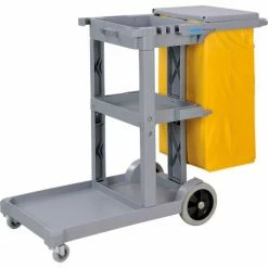 Global Industrial™ Janitor Cart Gray with 25 Gallon Vinyl Bag -Cheap Janitorial Carts Store 603590GYX 11
