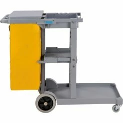 Global Industrial™ Janitor Cart Gray with 25 Gallon Vinyl Bag -Cheap Janitorial Carts Store 603590GYX 13