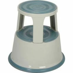 Global Industrial 17"H Rolling Step Stool - Gray