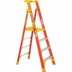 Werner 4' Type 1A Fiberglass Podium Ladder - PD6204 -Cheap Janitorial Carts Store 640772 05