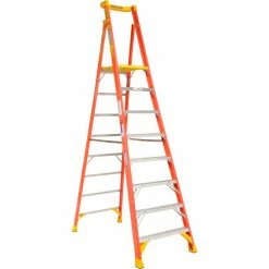 Werner 8' Type 1A Fiberglass Podium Ladder - PD6208
