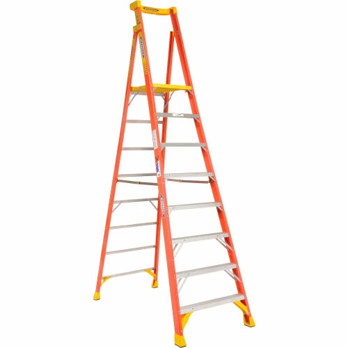 Werner 8' Type 1A Fiberglass Podium Ladder - PD6208 1 Werner 8' Type 1A Fiberglass Podium Ladder - PD6208