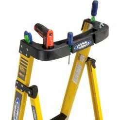 Werner 4' Type 1AA Fiberglass Podium Ladder - PD7304 -Cheap Janitorial Carts Store 640867 05