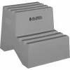 Global Industrial™ 2 Step Plastic Step Stand, 21"W x 19-1/2"L x 24-1/2"H, Gray