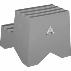 Global Industrial™ 2 Step Plastic Step Stand, 21"W x 19-1/2"L x 24-1/2"H, Gray -Cheap Janitorial Carts Store 641271GY 02