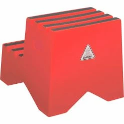 Global Industrial™ 2 Step Plastic Step Stand, 21"W x 19-1/2"L x 24-1/2"H, Red -Cheap Janitorial Carts Store 641271RD 02