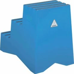 Global Industrial™ 3 Step Plastic Step Stand, 20"W x 28-1/2"L x 33-1/2"H, Blue -Cheap Janitorial Carts Store 641272BL 02