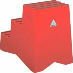 Global Industrial™ 3 Step Plastic Step Stand, 20"W x 28-1/2"L x 33-1/2"H, Red -Cheap Janitorial Carts Store 641272RD 02