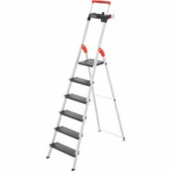 Cheap Janitorial Carts Store 3 Hailo L100 Pro 6 Step Aluminum Folding Step Ladder