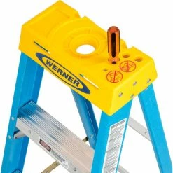 Werner 6' Fiberglass Step Ladder w/ Plastic Tool Tray 250 lb. Cap - 6006 -Cheap Janitorial Carts Store 942804 07