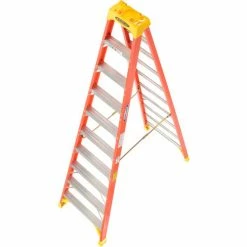 Werner 10' Fiberglass Step Ladder w/ Plastic Tool Tray 300 lb. Cap - 6210 31 Werner 10' Fiberglass Step Ladder w/ Plastic Tool Tray 300 lb. Cap - 6210 -Cheap Janitorial Carts Store 942814 12