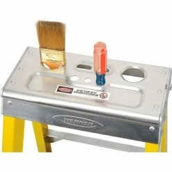 Werner 4' Fiberglass Step Ladder w/ Aluminum Tool Tray 375 lb. Cap - 7304 24 Werner 4' Fiberglass Step Ladder w/ Aluminum Tool Tray 375 lb. Cap - 7304 -Cheap Janitorial Carts Store 942818 07