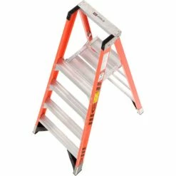 Werner 4' Fiberglass Platform Step Ladder 375 lb. Cap - P7404 -Cheap Janitorial Carts Store 942834 04