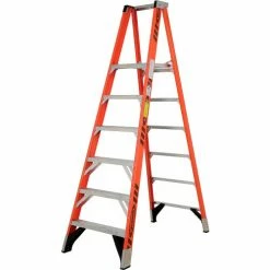 Werner 6' Fiberglass Platform Step Ladder 375 lb. Cap - P7406 -Cheap Janitorial Carts Store 942836 05