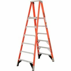 Werner 6' Fiberglass Platform Step Ladder 375 lb. Cap - P7406 -Cheap Janitorial Carts Store 942836 06
