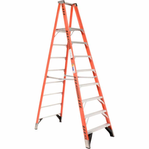Werner 8' Fiberglass Platform Step Ladder 375 lb. Cap - P7408 1 Werner 8' Fiberglass Platform Step Ladder 375 lb. Cap - P7408