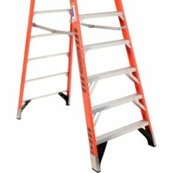 Werner 8' Fiberglass Platform Step Ladder 375 lb. Cap - P7408 22 Werner 8' Fiberglass Platform Step Ladder 375 lb. Cap - P7408 -Cheap Janitorial Carts Store 942838 06